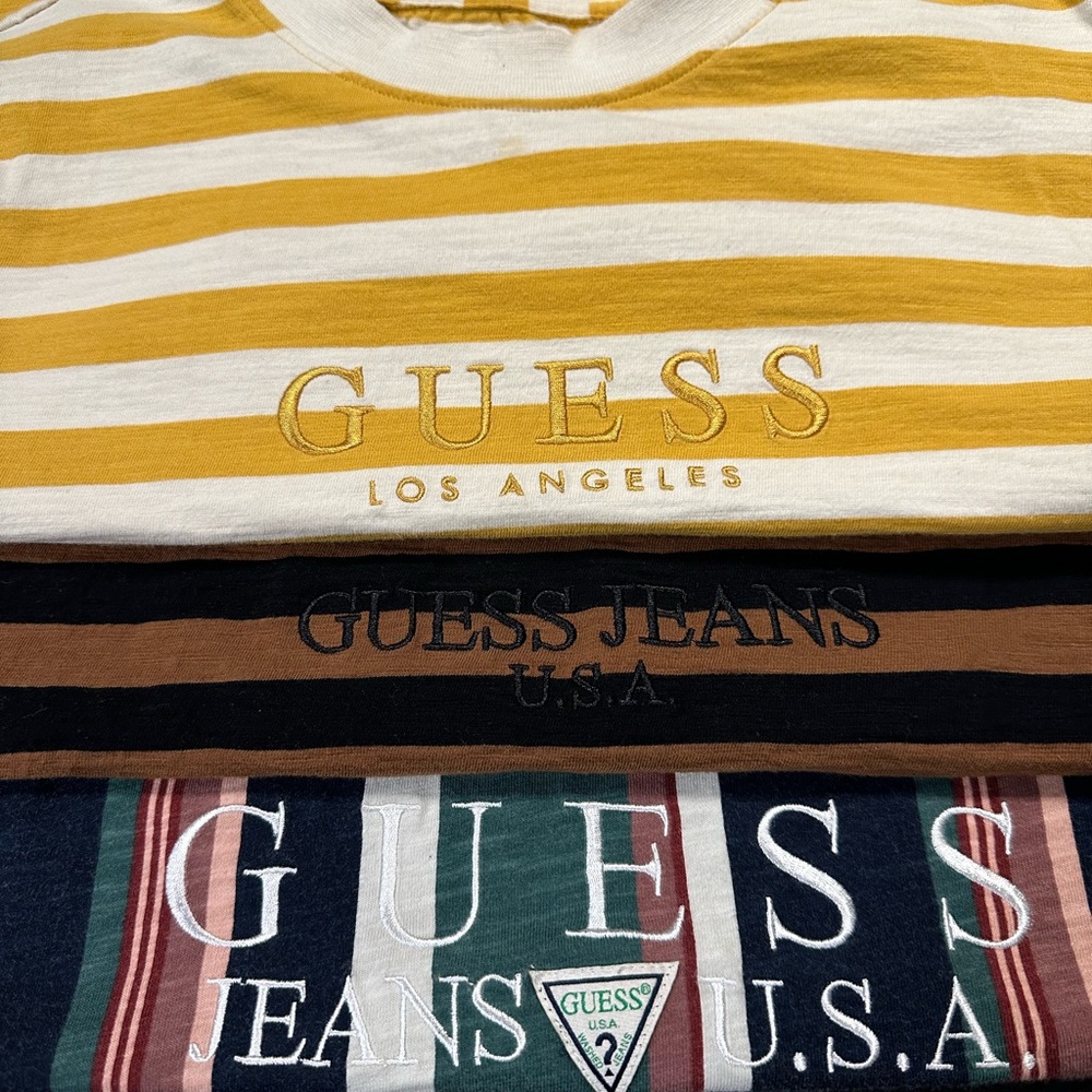 Guess Jeans Striped and Logo T-Shirts